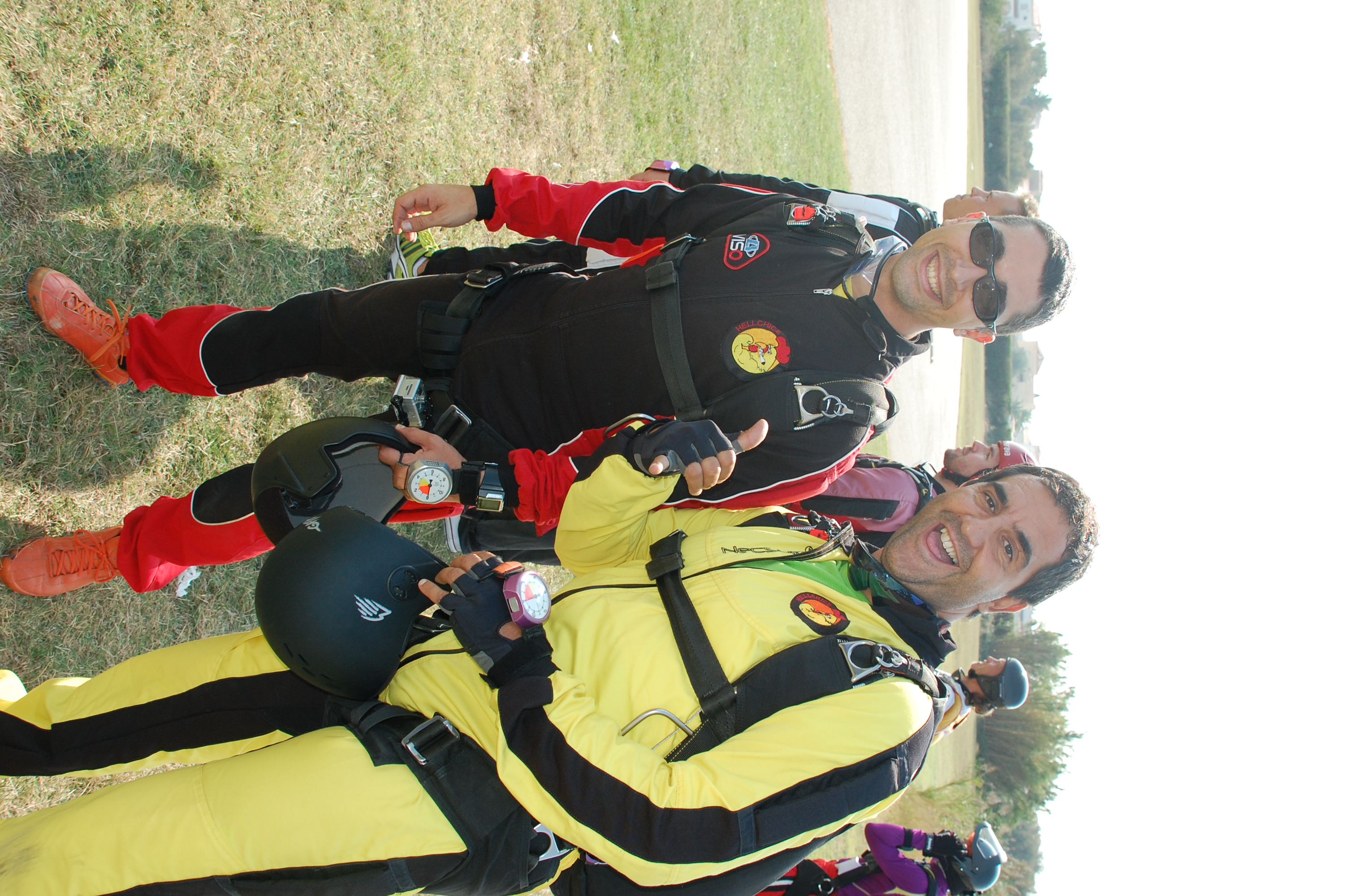 Skydivers exiting aircraft at 15000 feet